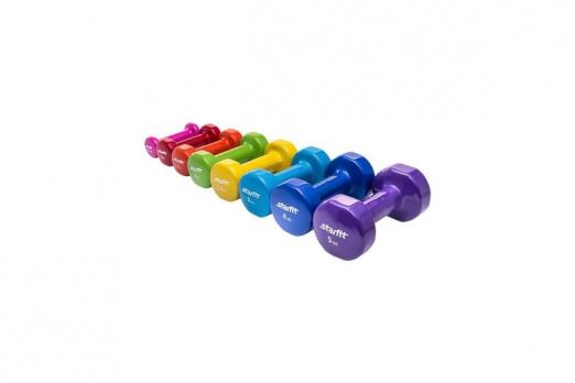 Гантель виниловая STARFIT DB-102 5 кг, холодный серый